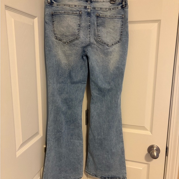 No Boundaries Light Blue Flare Jeans - Picture 2 of 3